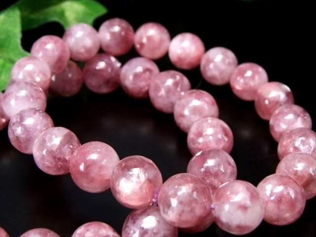 ピンクマイカ レピドライトシリカ ブレスレット 約11mm-11.5mm×18珠
