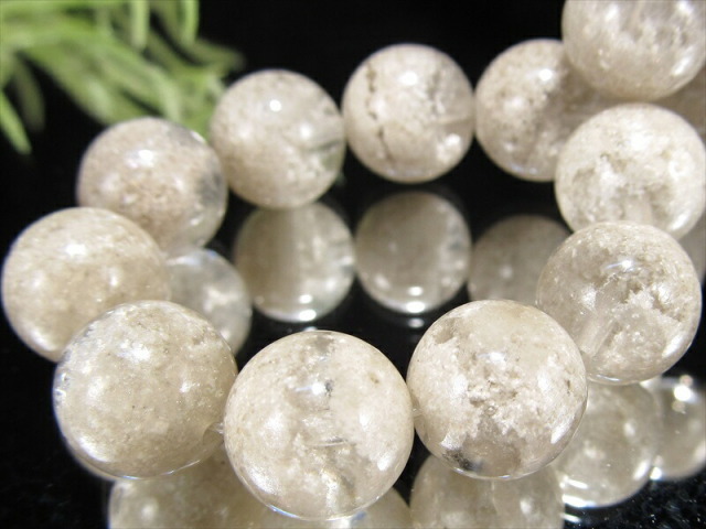4A 希少なホワイトガーデン 透明度抜群 ホワイトガーデンクォーツ 庭園水晶 ブレスレット 9.5mm-10mm×20珠 幻想的な庭園 開運・健康運のお守りに ブラジル産