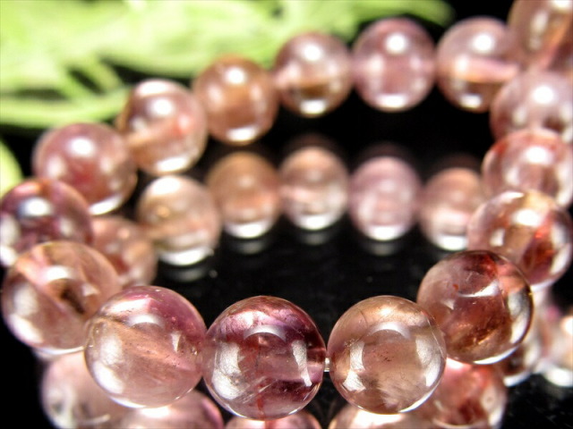 世界的希少水晶 モンドクォーツエレスチャルブレスレット 6mm×30珠 幻想的な色味と輝き 精神の成長・希望の人生 タンザニア モンド地方産 パワーストーン