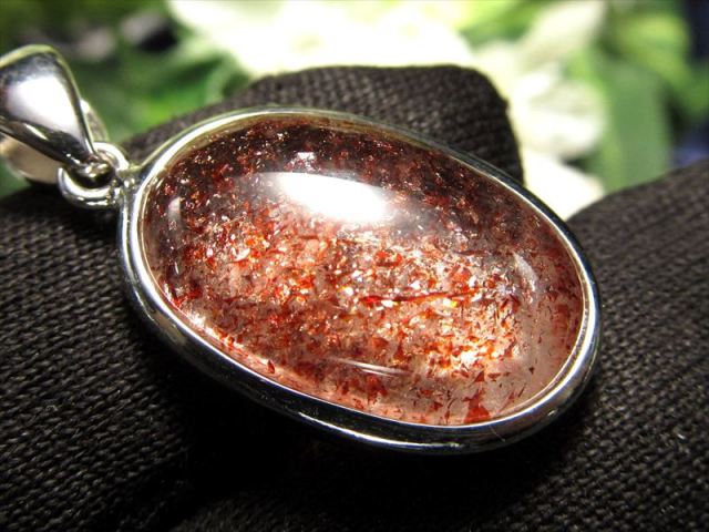 S級 ストロベリークォーツ ファイアークォーツ ペンダントトップ 縦