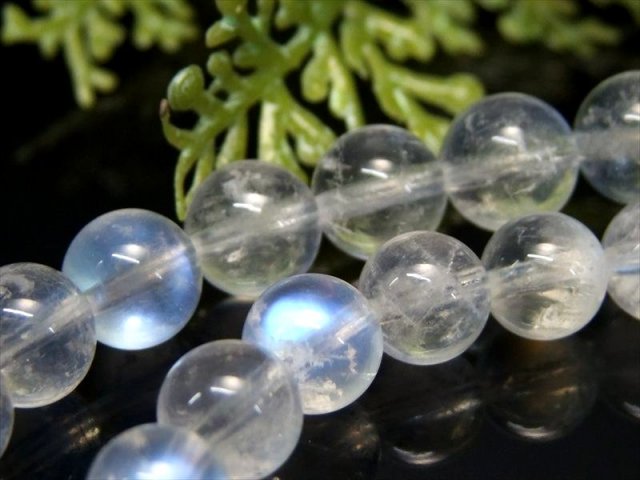 3A ブルームーンストーン ブレスレット 約8.5mm-9mm×22珠前後 透明感