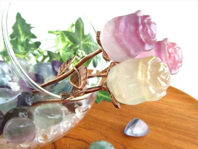 薔薇のつぼみ 愛の告白 選べる2種 マルチカラー フローライト 薔薇
