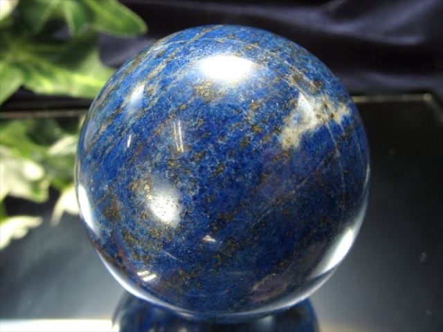 中サイズ ラピスラズリ 丸玉 直径約40mm前後 1個売り つやつや光沢の