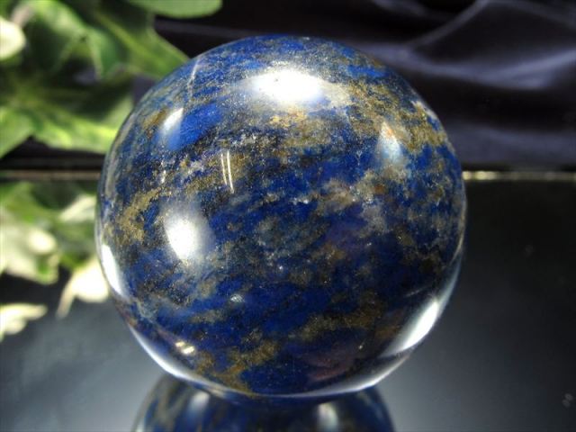 ラピスラズリ　丸玉　46mm 中サイズ ラピスラズリ 丸玉 直径約40mm前後 1個売り つやつや光沢の