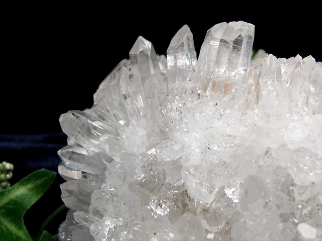 5A 超透明花咲き結晶 四川 フラワー水晶 クラスター 専用台座付 最大幅
