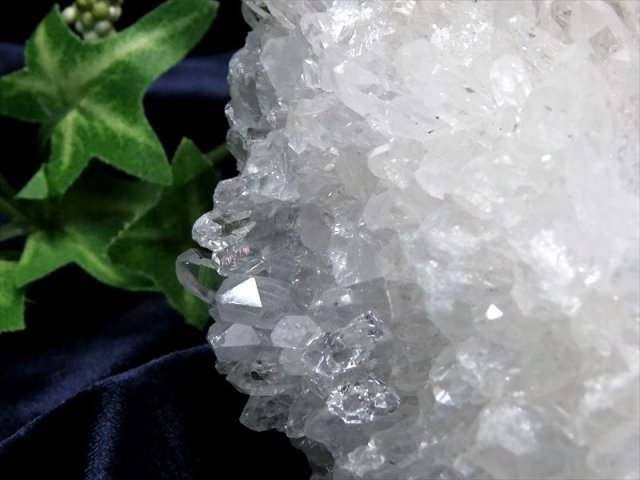 5A 超透明花咲き結晶 四川 フラワー水晶 クラスター 専用台座付 最大幅