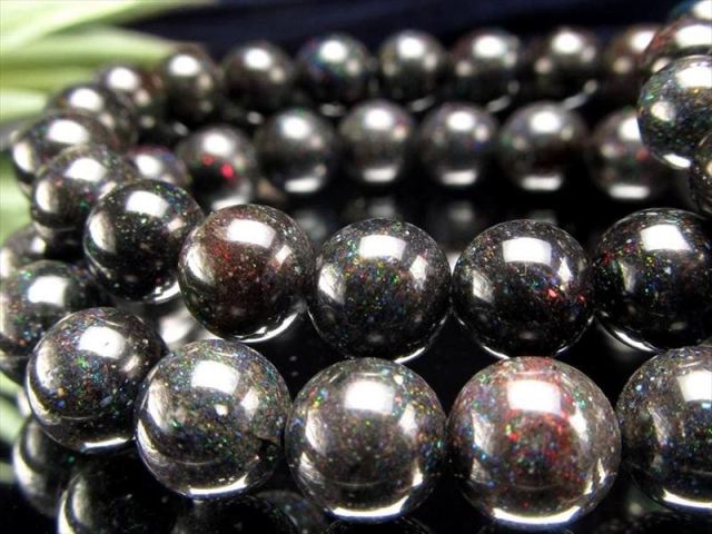 限定特価 AA+ ブラックオパール ブレスレット 約8mm-8.5mm×23珠前後