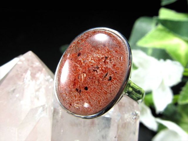 5A ストロベリークォーツ ファイアークォーツ リング オーバル型