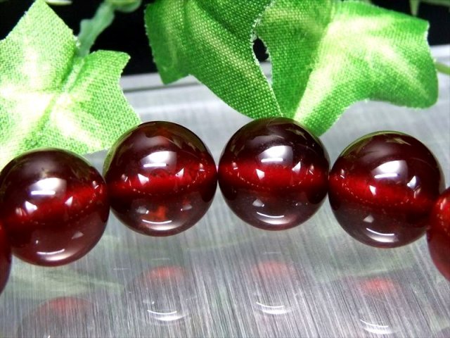 店頭展示中 希少・大珠 4A ヘソナイトガーネット ブレスレット 約13mm