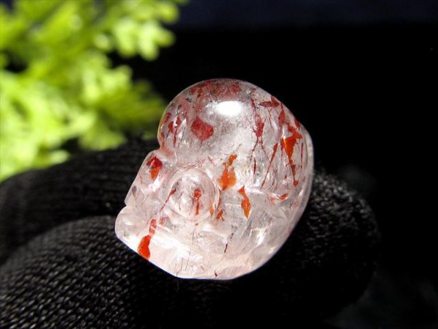 財運を高める瑞獣 ストロベリークォーツ 貔貅 ヒキュウ タンブル ビーズ 長さ約11mm×幅9mm 約1.4g キュートな貔貅 輝くレピドクロサイト