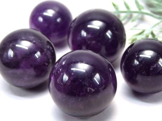 これぞ ウルグアイ 濃紫 アメジスト 丸玉 1個売り 直径約22mm-24mm