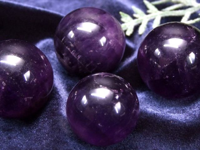 希少コンゴ産 濃紫 アメジスト 丸玉 1個売り 直径約26mm-28mm 濃厚で