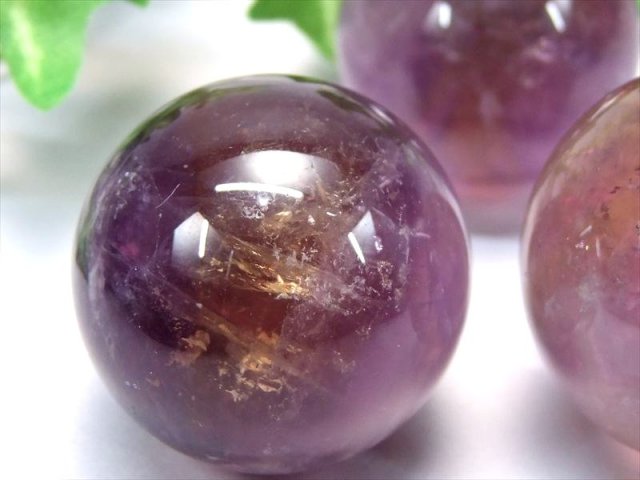 アメトリン 丸玉 1個売り 直径約23mm-25mm 紫黄水晶 透明 愛の守護石