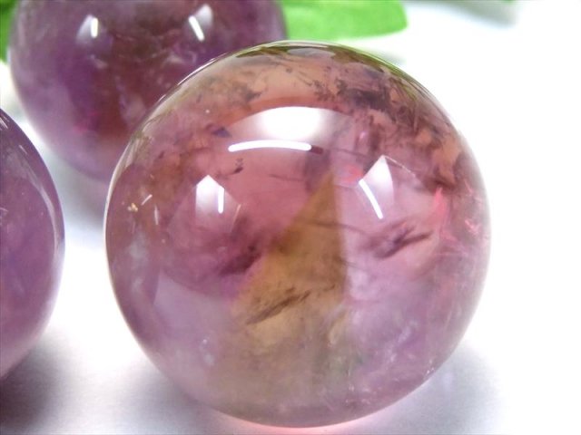 アメトリン 丸玉 1個売り 直径約28mm-30mm 紫黄水晶 透明 愛の守護石