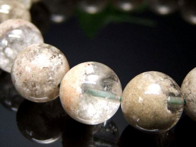 希少カラー 4A+ ホワイト ガーデンクォーツ ブレスレット 11.5mm-12mm