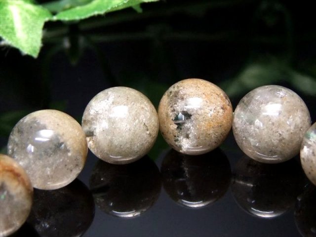 希少カラー 4A+ ホワイト ガーデンクォーツ ブレスレット 11.5mm-12mm