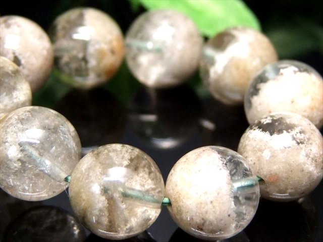 希少カラー 4A+ ホワイト ガーデンクォーツ ブレスレット 11.5mm-12mm