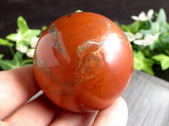 運気上昇・開運の象徴 レッドジャスパー 丸玉 強力な浄化作用 直径 約