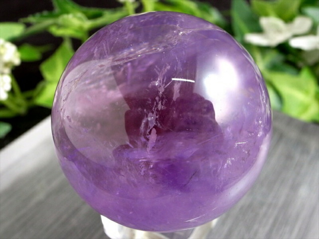 アメトリン 丸玉 直径41mm 重さ106g 紫黄水晶 透明 愛の守護石 癒しと安らぎの石 一点もの ブラジル産 パワーストーン 天然石