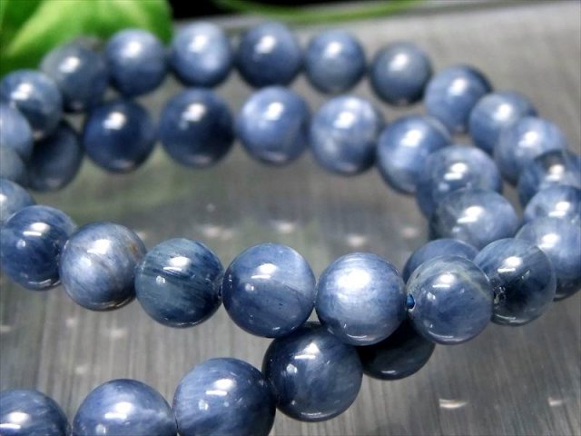 3A カイヤナイト ブレスレット 8mm-8.5mm×23珠前後 独特の美しい濃色