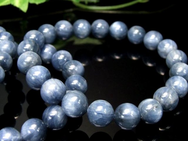 3A カイヤナイト ブレスレット 8mm-8.5mm×23珠前後 独特の美しい濃色