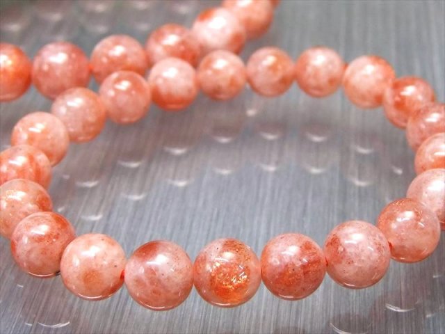 激安大特価 サンストーン 日長石 ブレスレット 約11mm×19珠前後 太陽神