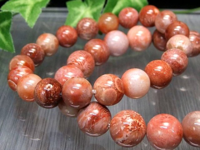コーラル 珊瑚 ブレスレット 約11mm×18珠前後 生命力 健康 長寿の象徴