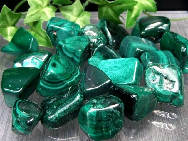 セット売り マラカイトタンブル 詰め合わせ 一袋100g 7-11個入り 邪眼