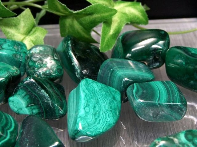 セット売り マラカイトタンブル 詰め合わせ 一袋100g 7-11個入り 邪眼