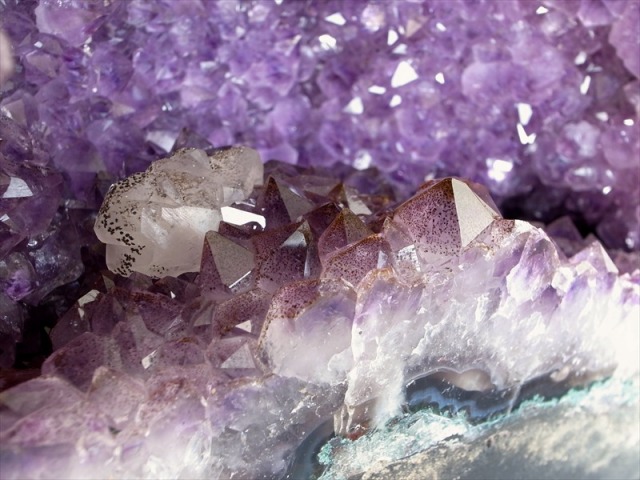 透明&濃いパープル アメジスト ドーム アメジストカペーラ 高さ 25.5cm