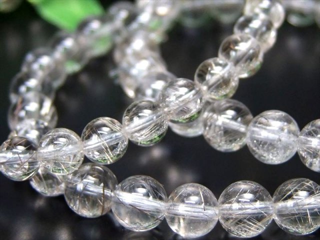 3A シルバールチルクォーツ ブレスレット 6.5mm-7mm×28珠前後 金運