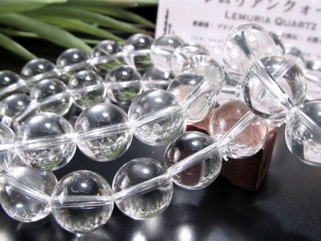 大特価 レムリアンシードクリスタル ブレスレット 11mm-11.5mm×18珠前後 ギャランティーカード付き 古代の叡智を封じ込めた水晶 心を静める ブラジル