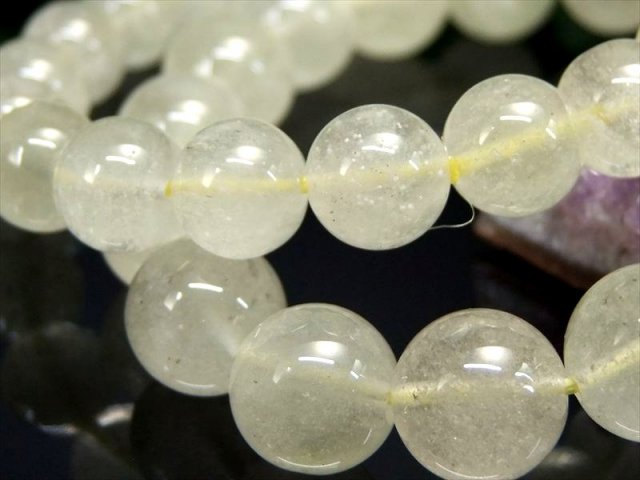 ナチュラルタイプ リビアングラス ブレスレット 約12mm-12.5mm×17珠