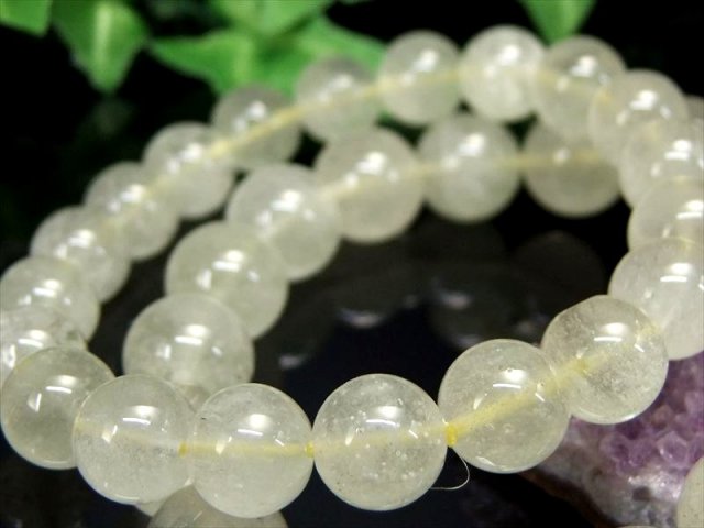 ナチュラルタイプ リビアングラス ブレスレット 約12mm-12.5mm×17珠