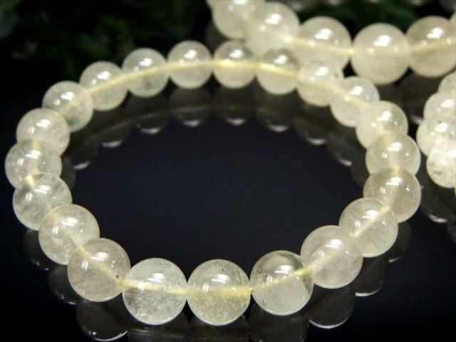 ナチュラルタイプ リビアングラス ブレスレット 約13mm-13.5mm×16珠