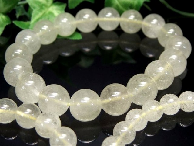ナチュラルタイプ リビアングラス ブレスレット 約12mm-12.5mm×17珠