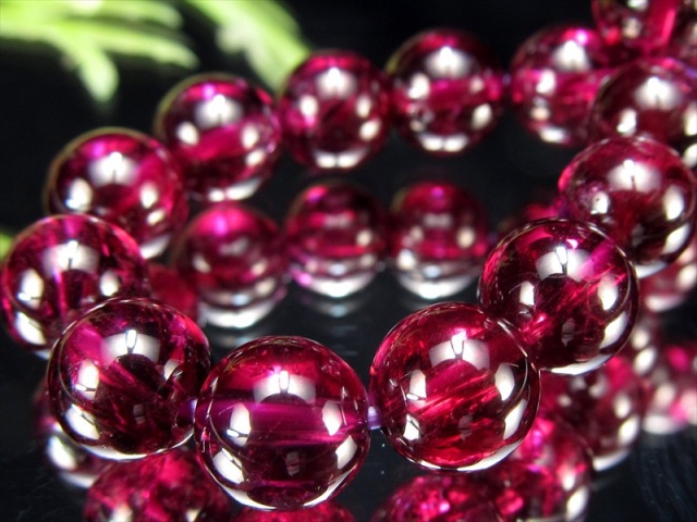 4A 美しいワインレッドパープル ロードライトガーネット ブレスレット