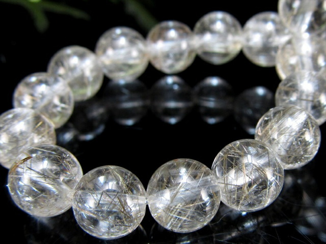 白銀の世界 3A+ 超透明 シルバールチルクォーツ ブレスレット 6mm-6.5mm×30珠 希少な超透明水晶シルバールチル パワーストーン ブラジル産 パワーストーン