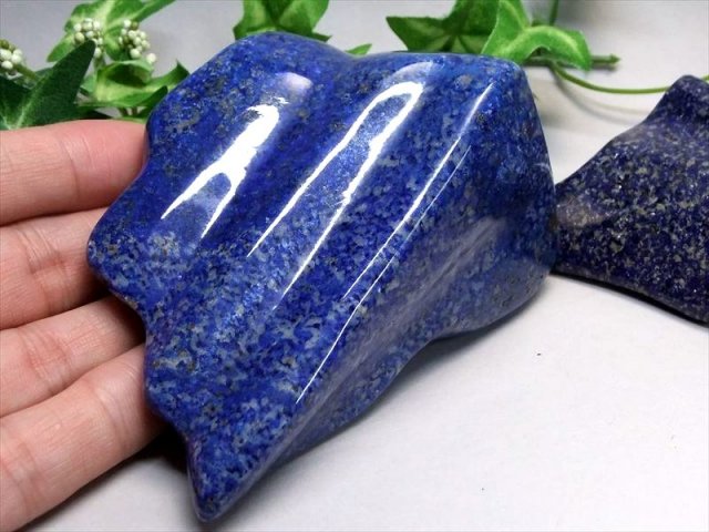 大特価 3A ラピスラズリ 磨き原石 タンブル 500g-600g 鮮やかブルーに