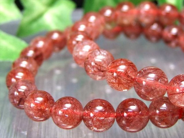 燃ゆる赤針 AA+ レッドルチルクォーツ ブレスレット 約6mm-6.5mm×29珠