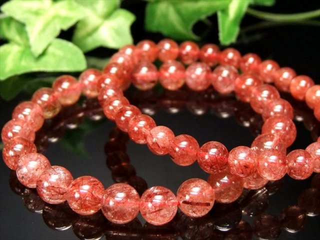 燃ゆる赤針 AA+ レッドルチルクォーツ ブレスレット 約6mm-6.5mm×29珠