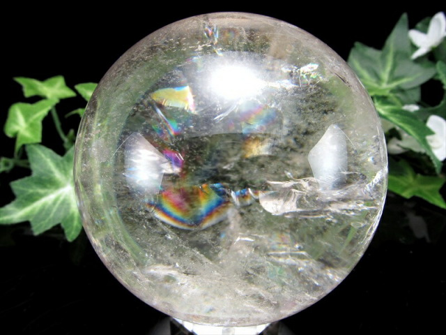 水晶　透明度が高く最高品質レインボー入クラック有希少価値‼️9/1迄大特価SALE 楽天市場】虹入り レインボー 水晶 丸玉 置物 ミニサイズ □種類お任せ