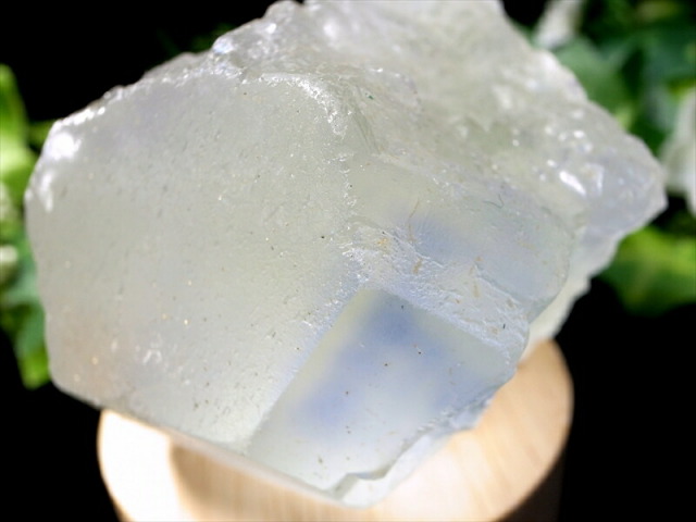 激レア アイスフローライト 結晶原石 LED台座付き 最大幅約81mm 重さ316g 超透明のゼリー状アイスフローライト 内モンゴル産 パワーストーン 天然石