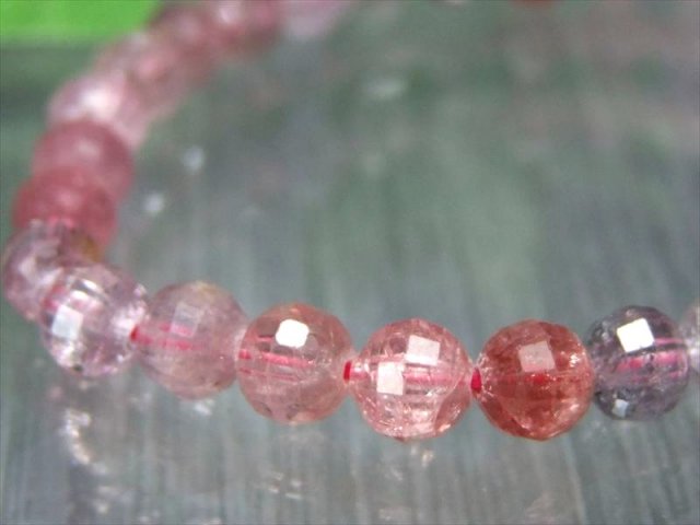 キラキラ多面カット 5A 目標達成のお守り MIXスピネル 尖晶石 多面カットブレスレット 5.5mm-6mm×31珠 超透明鮮やかMIXカラー 新しく仲間入り 8月の誕生石