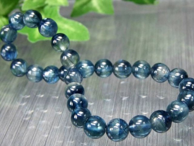 まるでロンドンブルー 5A 超透明 カイヤナイト ブレスレット 9mm-9.5mm