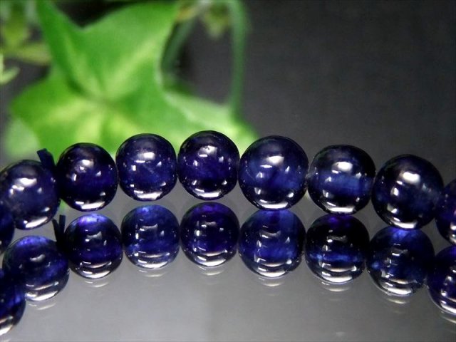 5A 濃いサファイアブルー サファイア ブレスレット 約6.5mm-7mm×32珠