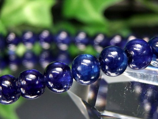 5A 濃いサファイアブルー サファイア ブレスレット 約6.5mm-7mm×32珠