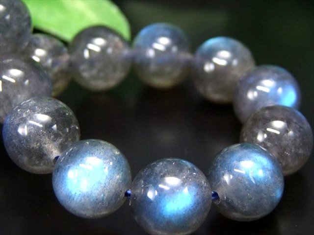 美麗シラー 4A ブルーシラー ラブラドライト ブレスレット 10mm×19珠 スペクトロライト 濃いブルーシラー 信念を貫く力 一点もの マダガスカル産