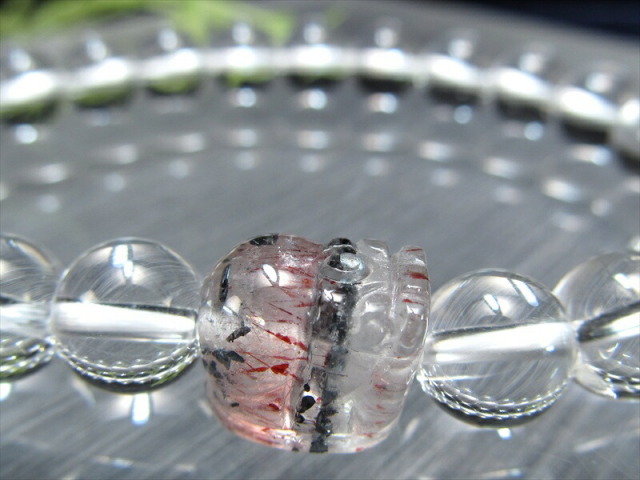 店頭展示中 スーパーセブン 貔貅 ヒキュウ 入り 水晶ブレスレット