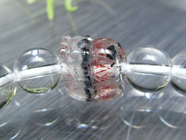 店頭展示中 スーパーセブン 貔貅 ヒキュウ 入り 水晶ブレスレット